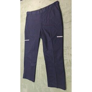 FedEx Work Pants 44x32 Navy Blue Cargo Reflective  Stan Herman